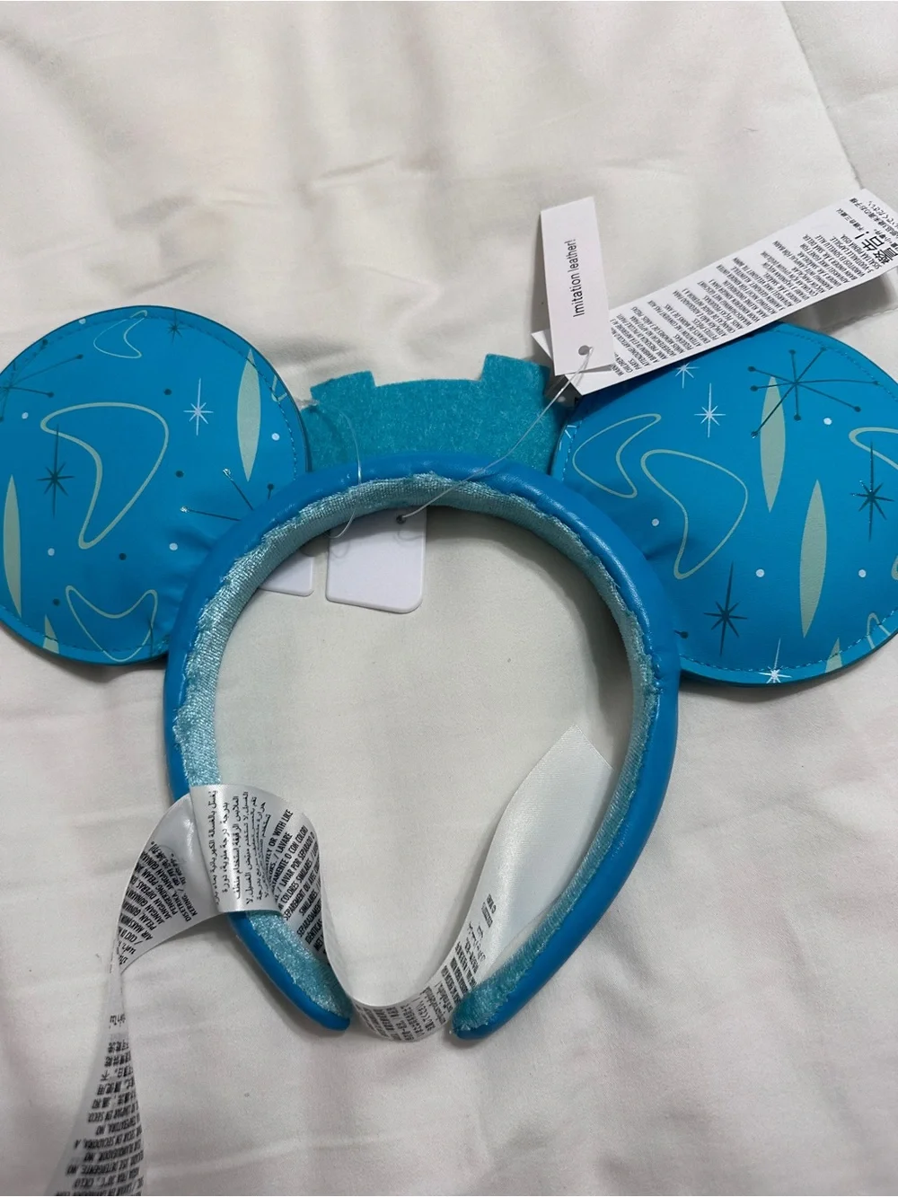 Disney Turquoise Disneyland Lettering Mickey Ear Headband